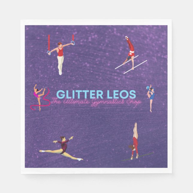 Guardanapo De Papel Glitter Leo's - A Loja Definitiva de Ginástica (Frente)