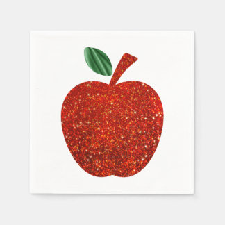 Guardanapo De Papel Glitter Red Apple Napkin