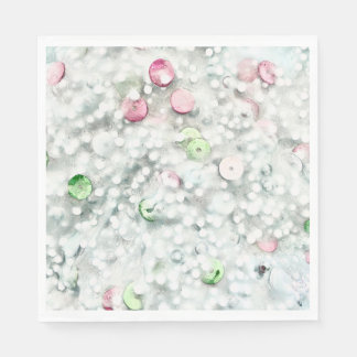 Guardanapo De Papel Glitter Slime Paper Napkins White