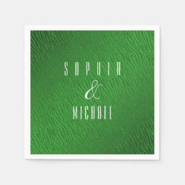 Guardanapo De Papel Glitter Verde de Impressão Personalizada em Animai