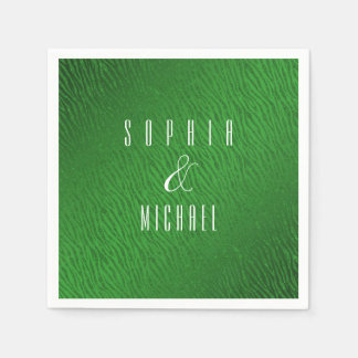 Guardanapo De Papel Glitter Verde de Impressão Personalizada em Animai