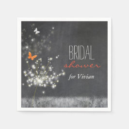 Guardanapo De Papel Glittering Dandelions - Partido Chá de panela