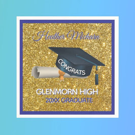Guardanapo De Papel Glitz! Fun, Custom Graduation Paper Napkin