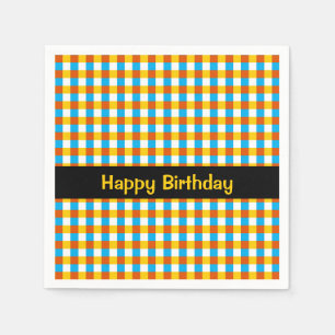 Guardanapo De Papel Globe Check Birthday Paper napkin