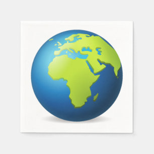 Guardanapo De Papel Globo Europa África - Emoji da terra