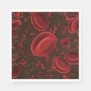 Guardanapo De Papel Glóbulos Vermelhos Microscópicos