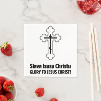Guardanapo De Papel Glória a Jesus Cristo! – Slava Isusu Christu