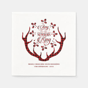 Guardanapo De Papel Glória Ao Natal Do Novo Rei Red Buffalo