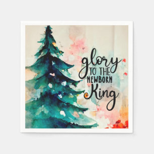 Guardanapo De Papel Glória ao recém-nascido Rei Natal Carol