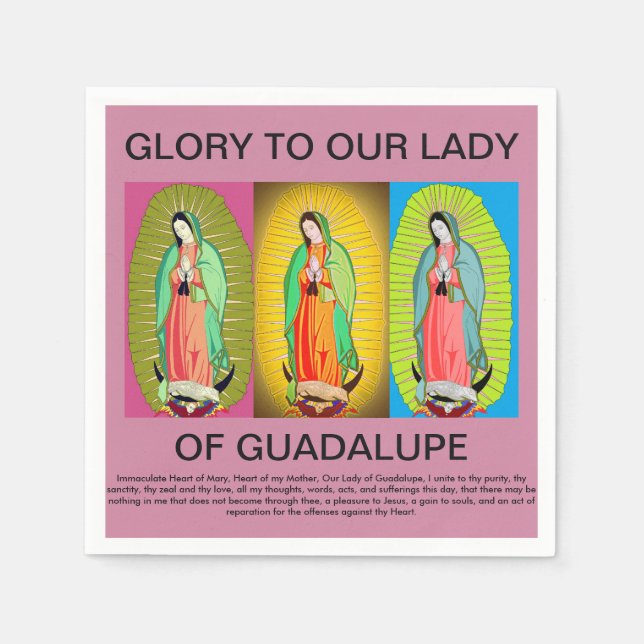 Guardanapo De Papel glória para nossa dama de guadalupe (Frente)