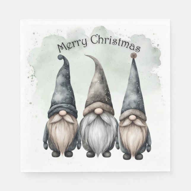 Guardanapo De Papel Gnome Christmas Napkins (Frente)