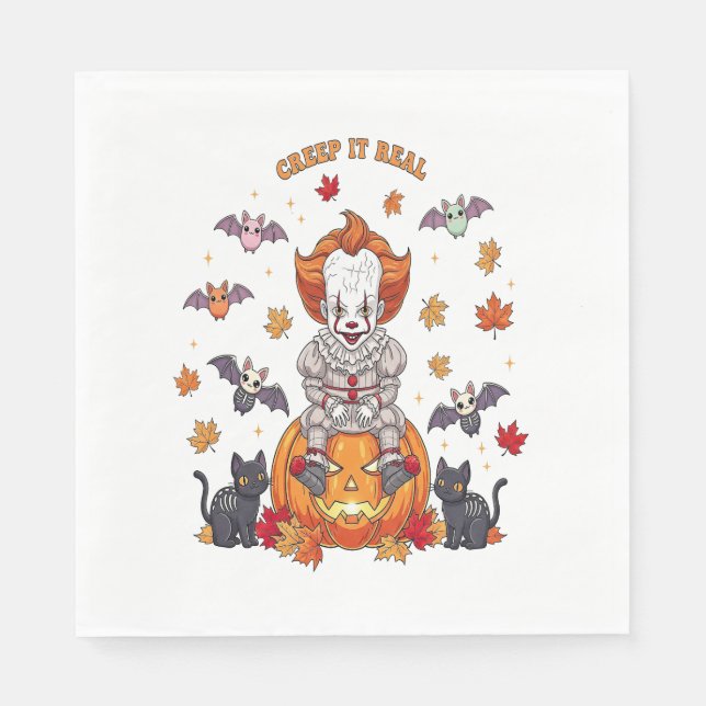 Guardanapo De Papel Gnome Cute Pumpkin Halloween (Frente)