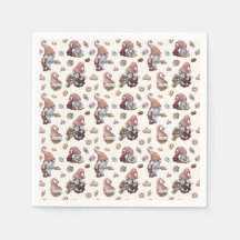 Gnomos Baking Cupcakes Trendê Rosquinha Adorável