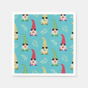 Guardanapo De Papel Gnomos de Verão bonitos com padrão de fruta