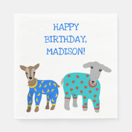 Guardanapo De Papel Goats in Pajamas Kids SlumbParty