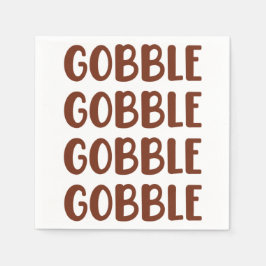 Guardanapo De Papel Gobble Gobble Engraçado Turquia Ação de Graças Pre