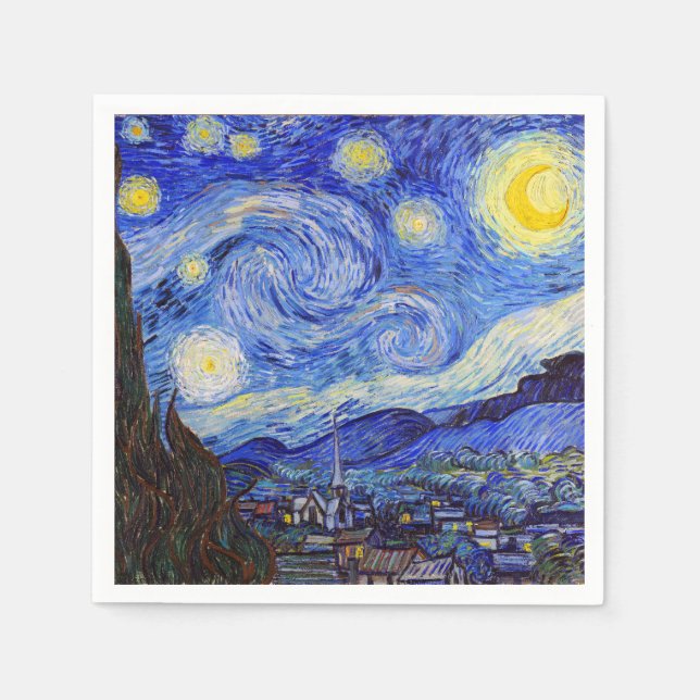 Guardanapo De Papel Gogh , “Starry Night” (Frente)