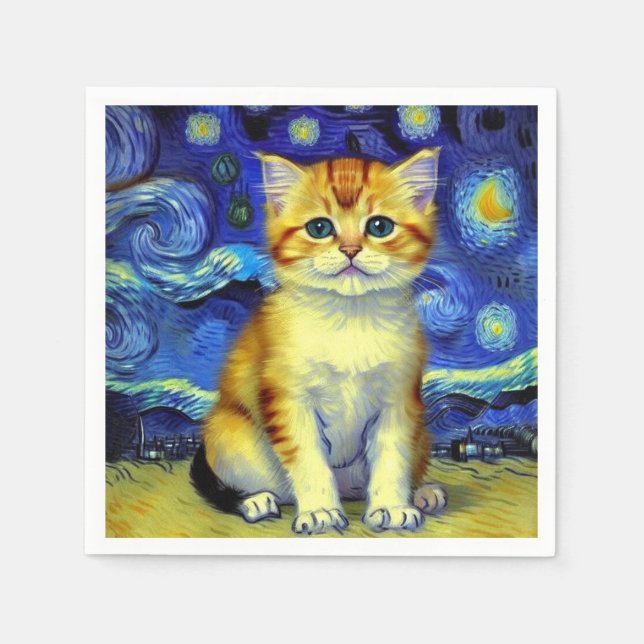 Guardanapo De Papel Góh Góh Frio Cote Starry Night Van Gogh (Frente)