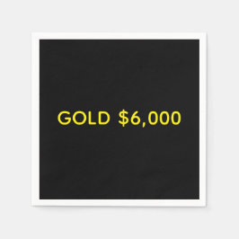 Guardanapo De Papel Gold $6,000 Market Celebration