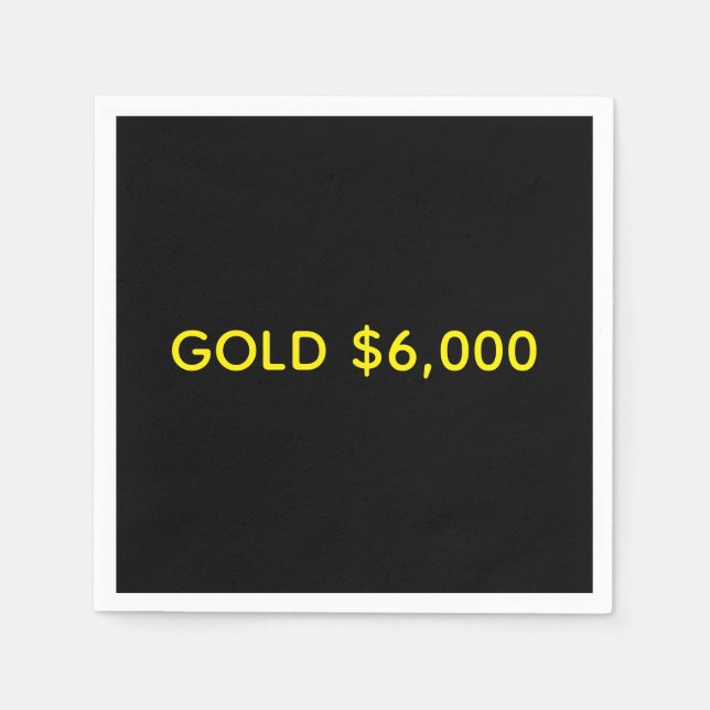 Guardanapo De Papel Gold $6,000 Market Celebration (Frente)