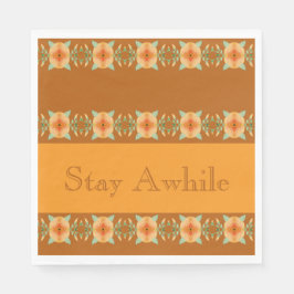 Guardanapo De Papel Gold Browns With Peach Artsy