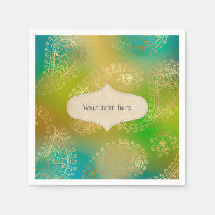 Guardanapo De Papel Gold Foil Arabe