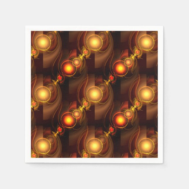 Guardanapo De Papel Gold Modern Boho Elegant Abstract Art Pattern #501 (Frente)