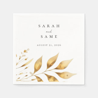 Guardanapo De Papel Golden Radiance Wedding Napkins