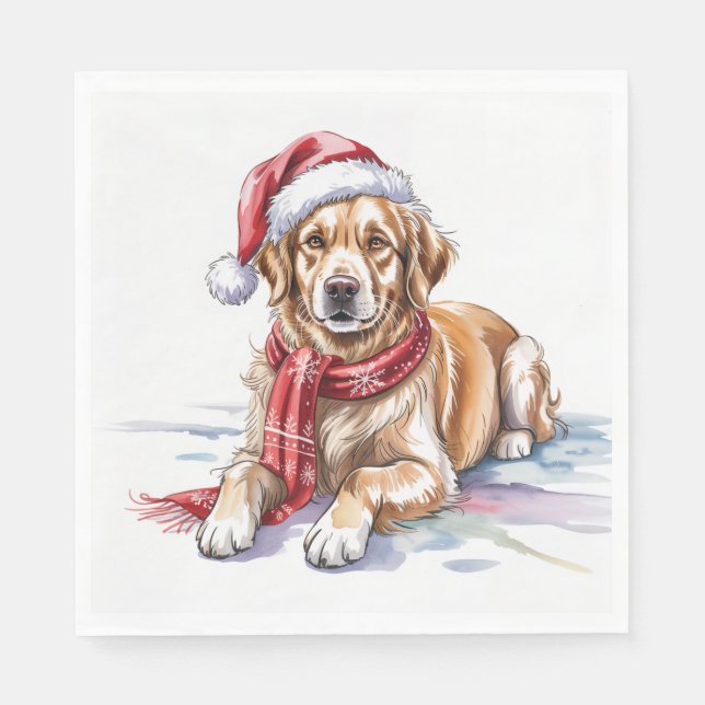 Guardanapo De Papel Golden Retriever Paper Napkin (Frente)