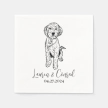Goldendoodle Labradoodle Custom.Napkin Dog Weding