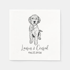 Guardanapo De Papel Goldendoodle Labradoodle Custom.Napkin Dog Weding