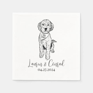 Guardanapo De Papel Goldendoodle Labradoodle Custom.Napkin Dog Weding