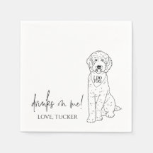 Goldendoodle Labradoodle Custom.Napkin Dog Weding