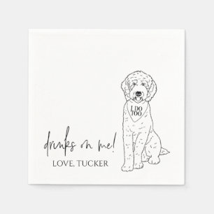 Guardanapo De Papel Goldendoodle Labradoodle Custom.Napkin Dog Weding