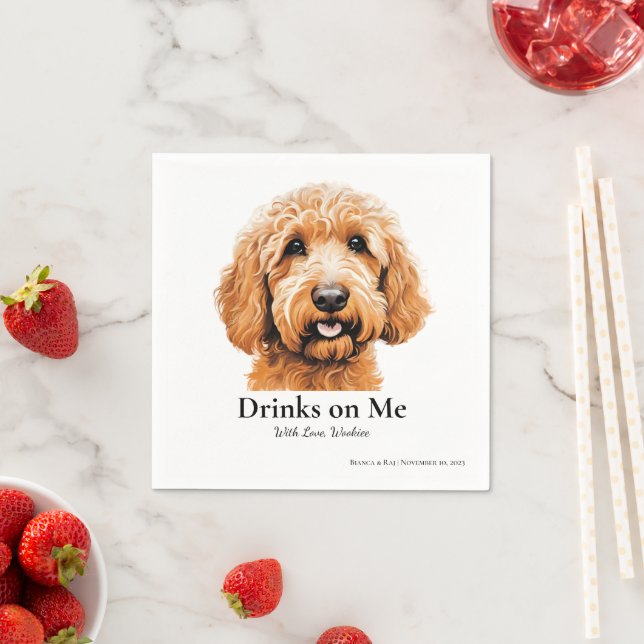 Guardanapo De Papel Goldendoodle Napkin (Insitu)