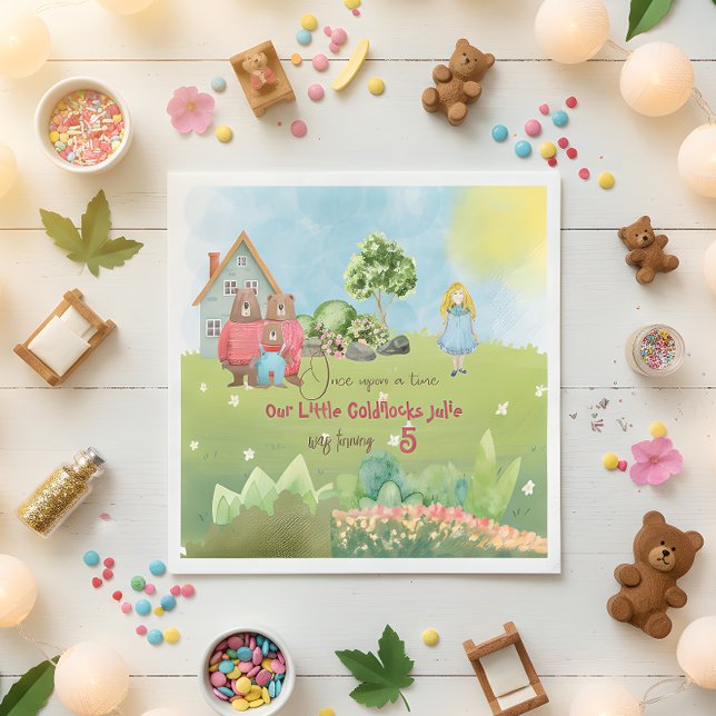 Guardanapo De Papel Goldilocks Birthday Napkin (Criador carregado)