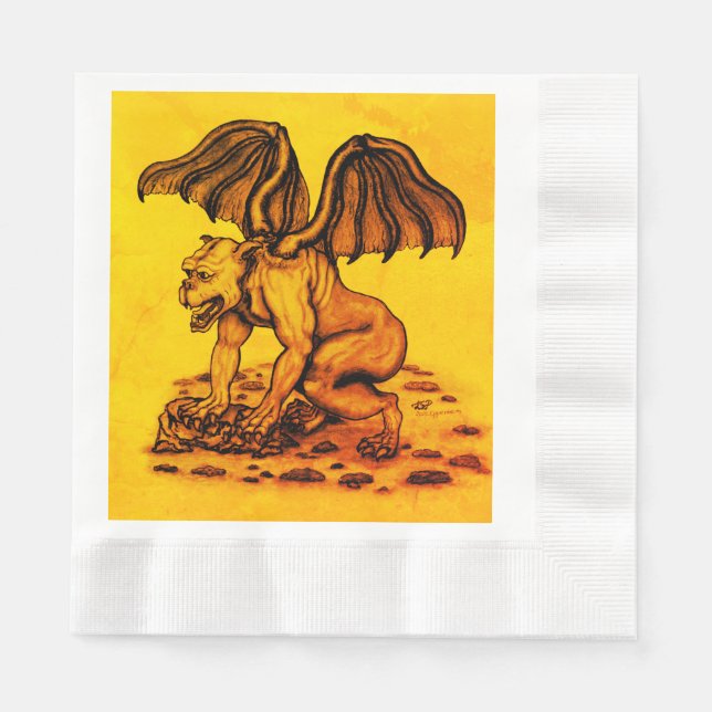 Guardanapo De Papel Golem Gargoyle (Frente)