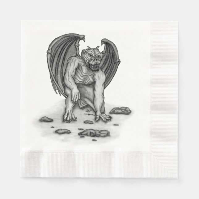 Guardanapo De Papel Golem Gargoyle (Frente)