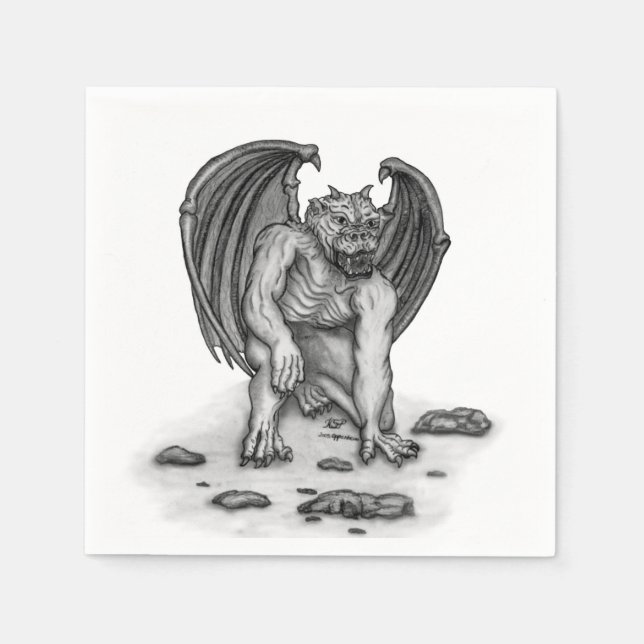 Guardanapo De Papel Golem Gargoyle (Frente)