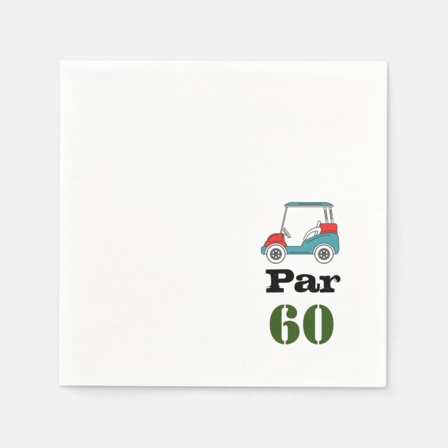 Guardanapo De Papel Golf 60º Aniversário Par tee 60 Napkins (Frente)