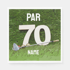 Guardanapo De Papel Golf 70 Birthday Par setenta para golfe