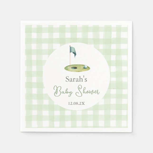 Guardanapo De Papel Golf Baby Shower Napkins (Frente)
