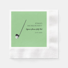 Guardanapo De Papel Golf Bachelor Party - Na moda Clássico de Golfe