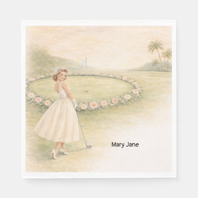 Guardanapo De Papel Golf Bachelorette Party Napkins  (Frente)