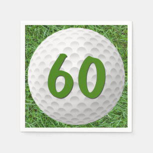 Guardanapo De Papel Golf Ball 60th Birthday Napkins