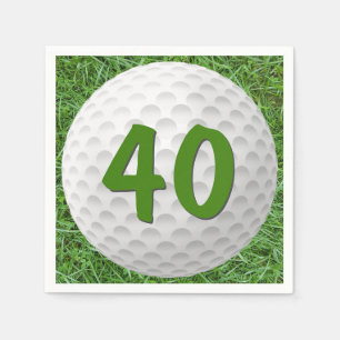 Guardanapo De Papel Golf Ball aniversário de 40 anos Napkins
