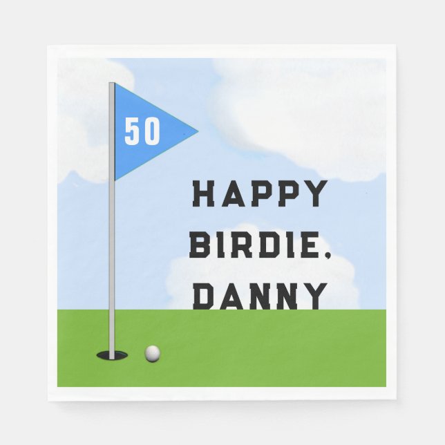 Guardanapo De Papel Golf Birthday (Frente)