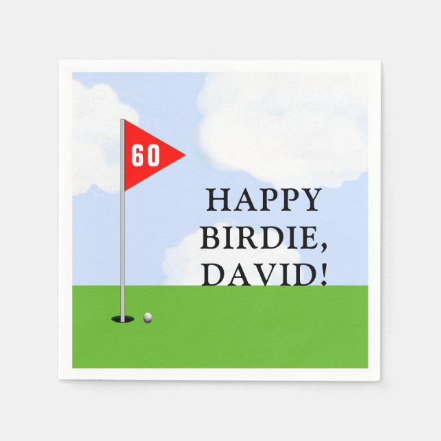 Guardanapo De Papel Golf Birthday (Frente)