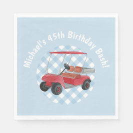 Guardanapo De Papel Golf Cart Blue Preppy Country Club