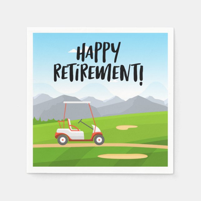 Guardanapo De Papel Golf Cruising Retirement Bliss: Sonho de Carrinho  (Frente)